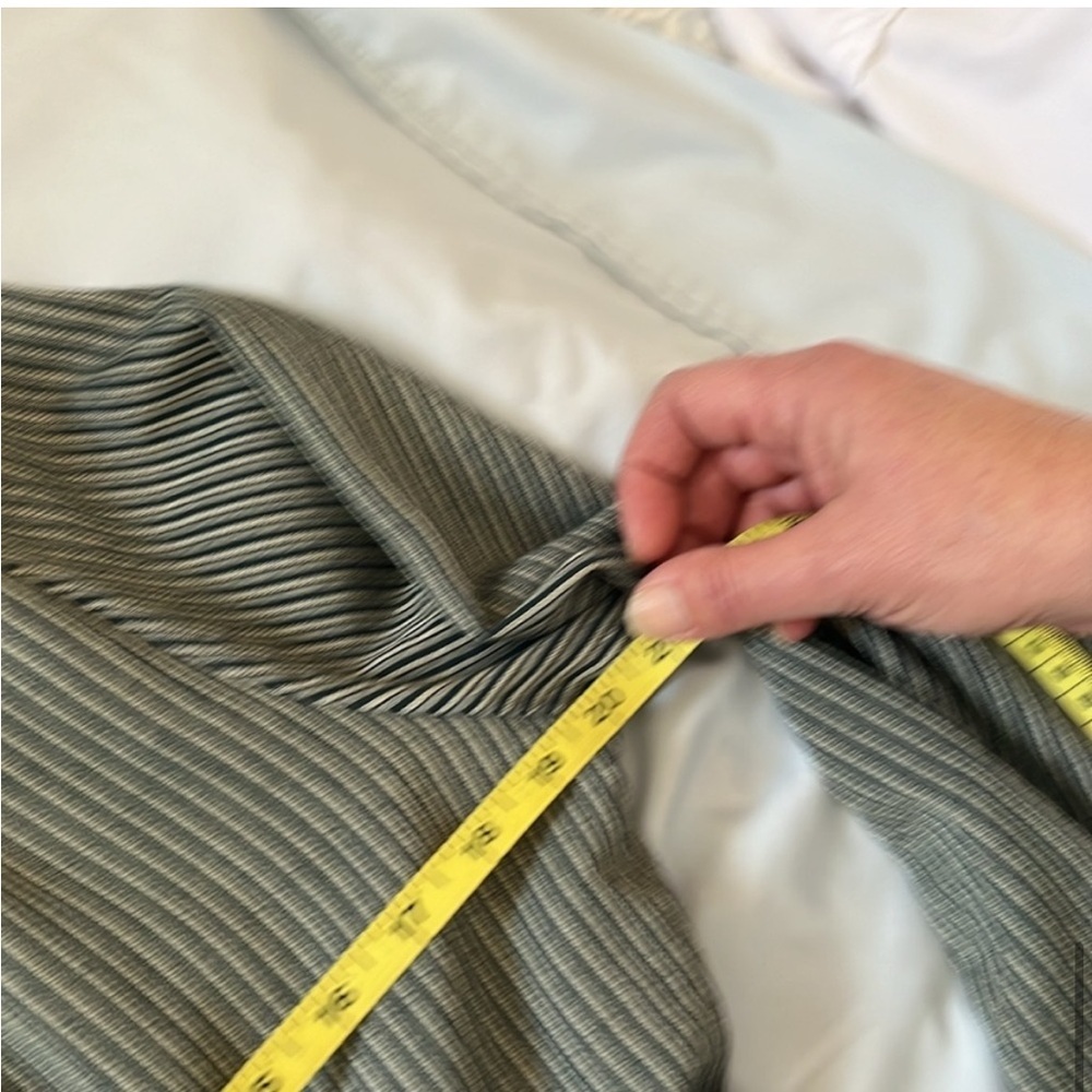 RARE-VTG JDB Green Stripe Blazer W/Built in Vest,Gold Button Detail EUC-Sz16 💛​ - Picture 13 of 14
